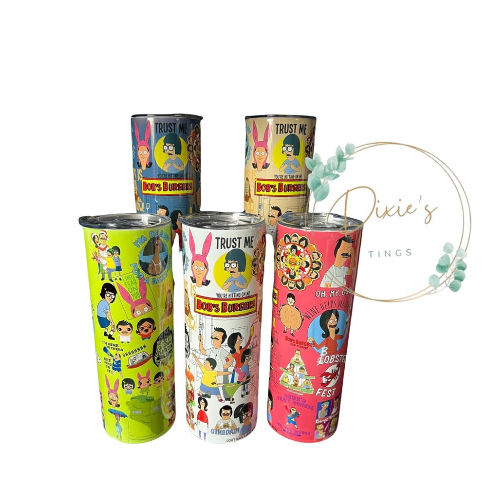 Bobs Burger Insulated Stainless Steel Tumbler 20oz skinny
